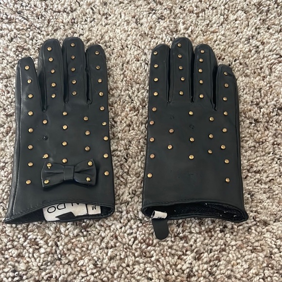 Aldo studded faux leather gloves - size M - Picture 1 of 2